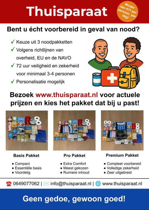 Noodpakket in huis